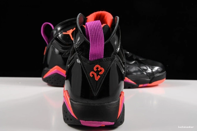 Rep LUCY Air 7 Retro Black Patent Jordan 313358-006 0729